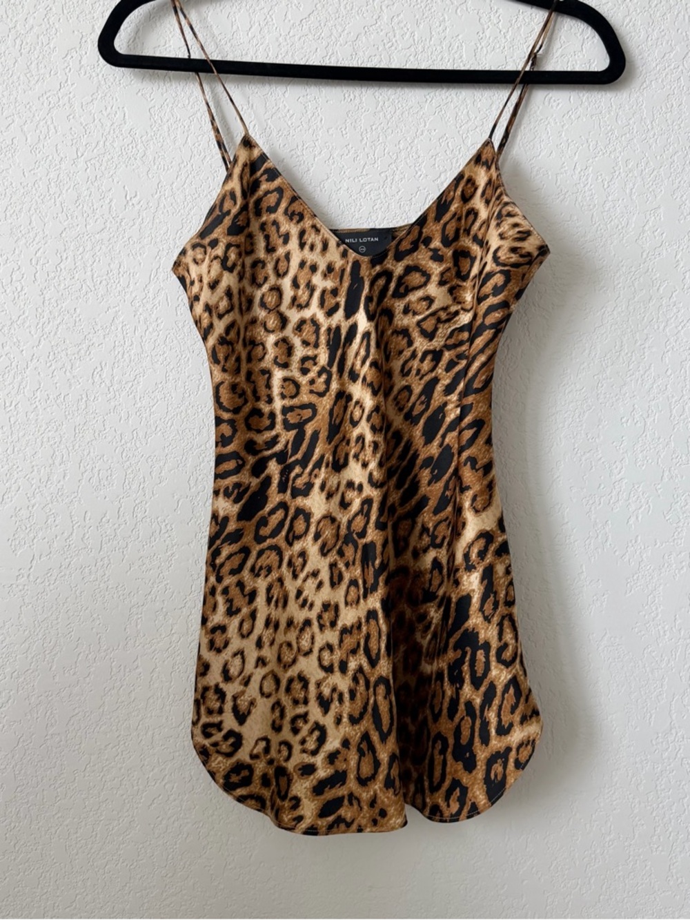Leopard Print Satin Slip Dress